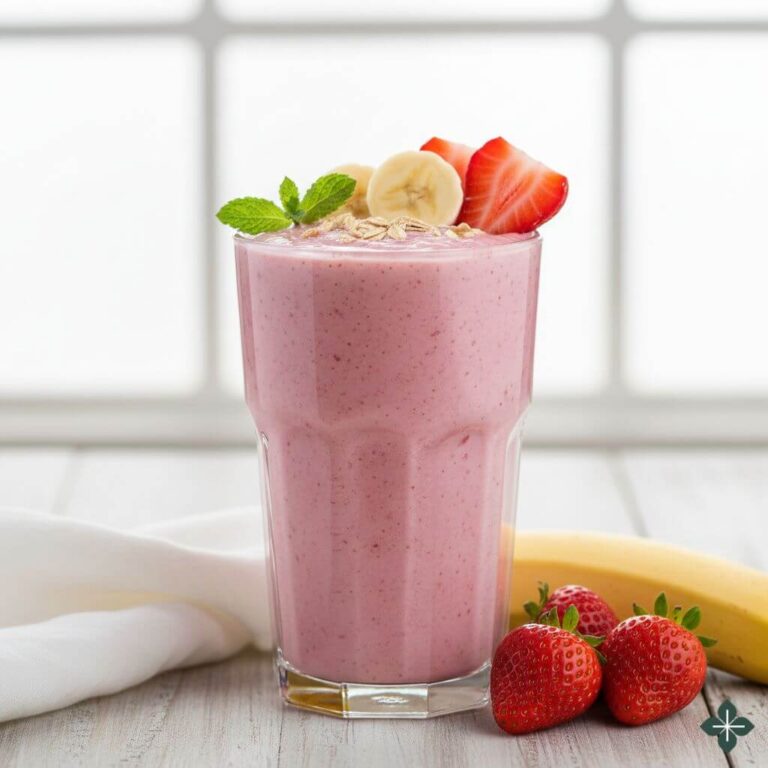Piesang Aarbei Griekse Jogurt Smoothie